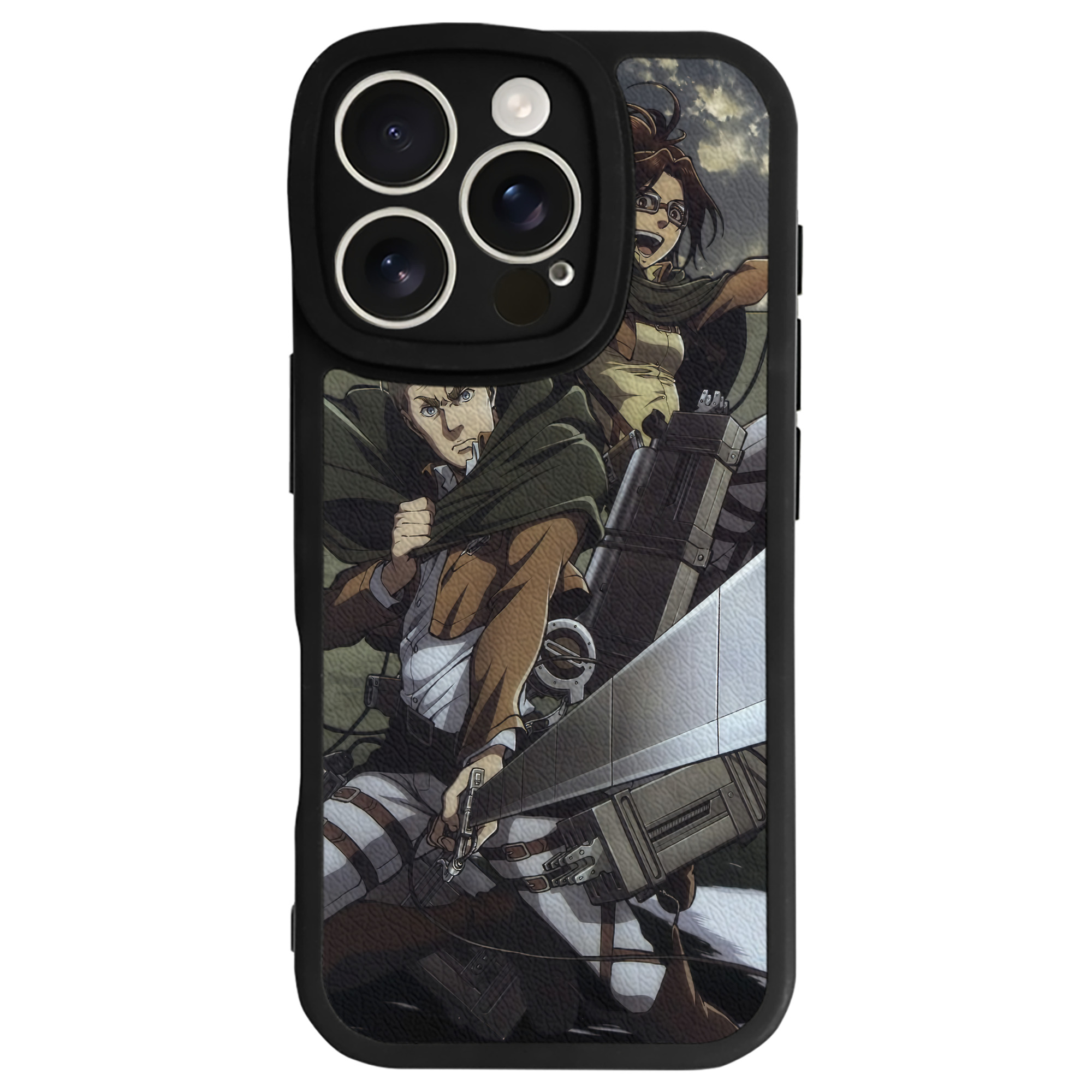 （画像用） 進撃の巨人 Attack on Titan 【iPhone 16シリーズ対応】シリコンスマホケース（レザー調） 材質：シリコン